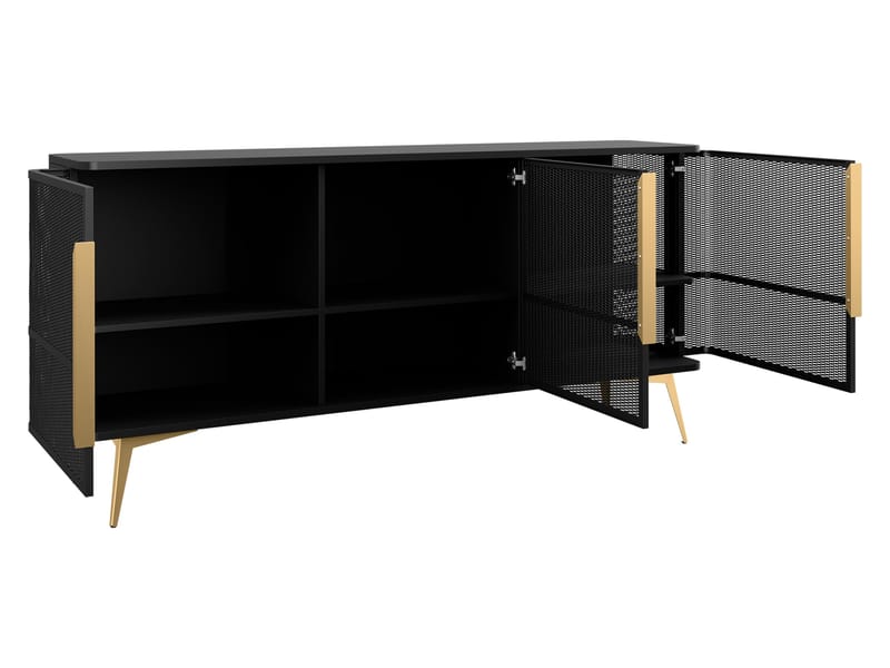 Mireva skjenk 180 cm - svart/gull - Oppbevaring - Oppbevaringsmøbler - Sideboard & skjenk