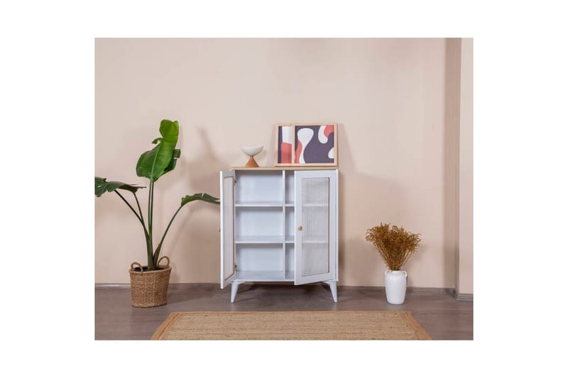 Mjudi Skjenk 90x41 cm - Natur/Hvit - Oppbevaring - Oppbevaringsmøbler - Sideboard & skjenk
