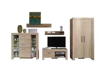 Aberfelt Møbelsett For Stue - Brun - Oppbevaring - Oppbevaringsmøbler - Møbelsett til stue