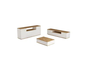 Anari Møbelsett til stuen - Hvit - Oppbevaring - Oppbevaringsmøbler - Møbelsett til stue