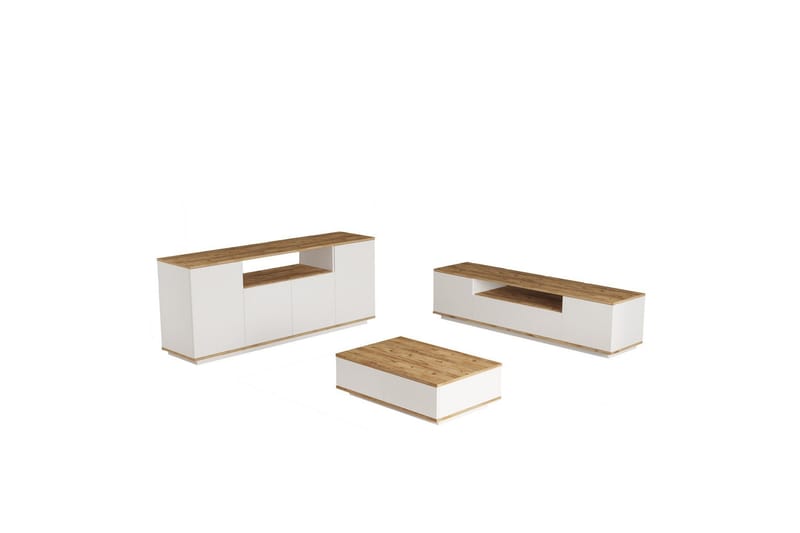 Anari Møbelsett til stuen - Hvit - Oppbevaring - Oppbevaringsmøbler - Møbelsett til stue