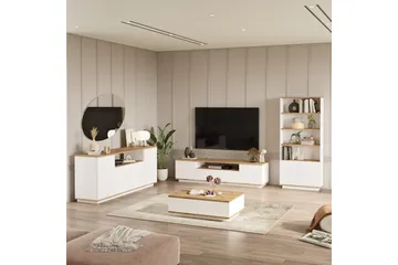 Anari Møbelsett til stuen - Hvit - Oppbevaring - Oppbevaringsmøbler - Møbelsett til stue