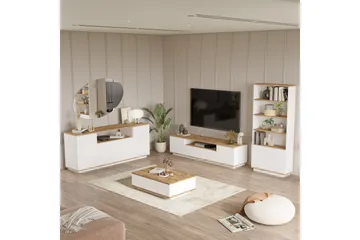 Anari Møbelsett til stuen - Hvit - Oppbevaring - Oppbevaringsmøbler - Møbelsett til stue