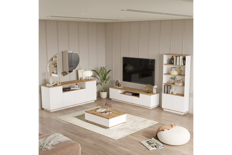 Anari Møbelsett til stuen - Hvit - Oppbevaring - Oppbevaringsmøbler - Møbelsett til stue