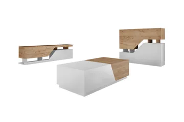 Carbost Möbelset För Vardagsrum White - Oppbevaring - Oppbevaringsmøbler - Møbelsett til stue