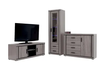 Dallas Stuesett - Eik - Oppbevaring - Oppbevaringsmøbler - Møbelsett til stue