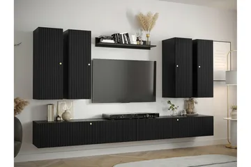 Dunvegan Möbelset För Vardagsrum Black - Oppbevaring - Oppbevaringsmøbler - Møbelsett til stue