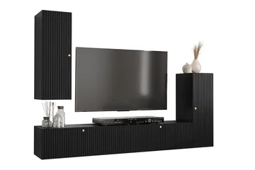 Dunvegan Möbelset För Vardagsrum Black - Oppbevaring - Oppbevaringsmøbler - Møbelsett til stue