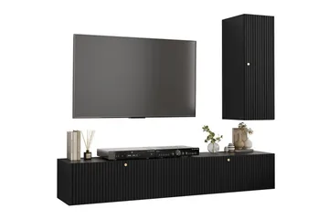 Dunvegan Möbelset För Vardagsrum Black - Oppbevaring - Oppbevaringsmøbler - Møbelsett til stue