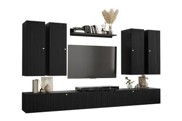Dunvegan Möbelset För Vardagsrum Black - Oppbevaring - Oppbevaringsmøbler - Møbelsett til stue