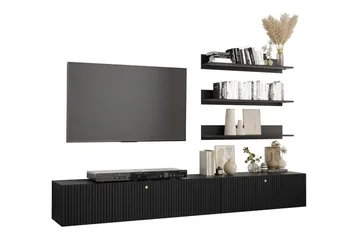 Dunvegan Möbelset För Vardagsrum Black - Oppbevaring - Oppbevaringsmøbler - Møbelsett til stue