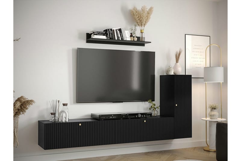 Dunvegan Möbelset För Vardagsrum Black - Oppbevaring - Oppbevaringsmøbler - Møbelsett til stue
