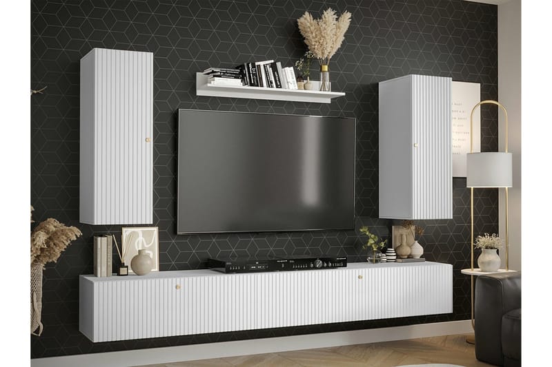 Dunvegan Möbelset För Vardagsrum White - Oppbevaring - Oppbevaringsmøbler - Møbelsett til stue