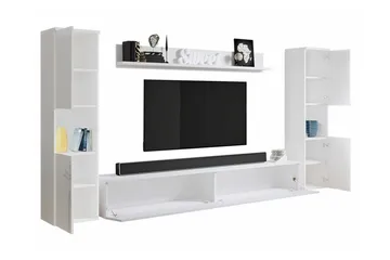 Galbally Møbelsett For Stue - Hvid - Oppbevaring - Oppbevaringsmøbler - Møbelsett til stue