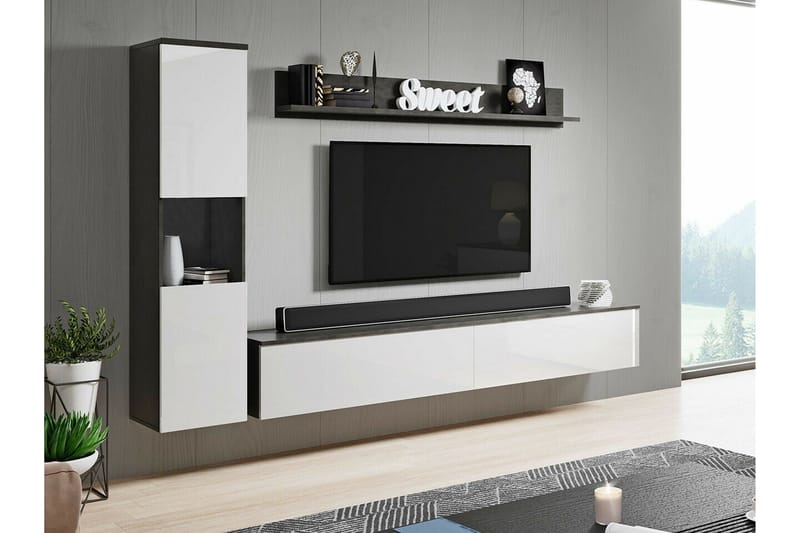 Galbally Møbelsett For Stue - Hvid - Oppbevaring - Oppbevaringsmøbler - Møbelsett til stue