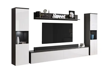 Galbally Møbelsett For Stue - Hvid - Oppbevaring - Oppbevaringsmøbler - Møbelsett til stue