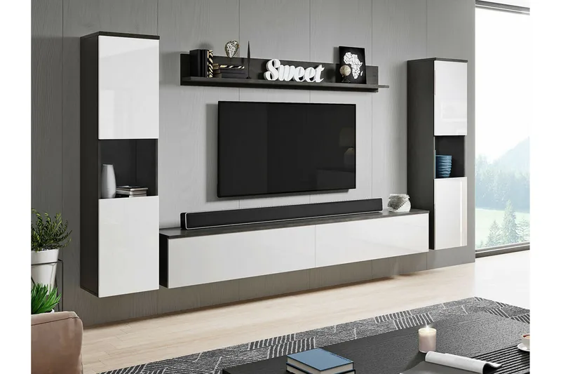 Galbally Møbelsett For Stue - Hvid - Oppbevaring - Oppbevaringsmøbler - Møbelsett til stue