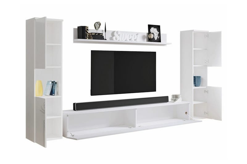 Galbally Møbelsett For Stue - Hvid - Oppbevaring - Oppbevaringsmøbler - Møbelsett til stue