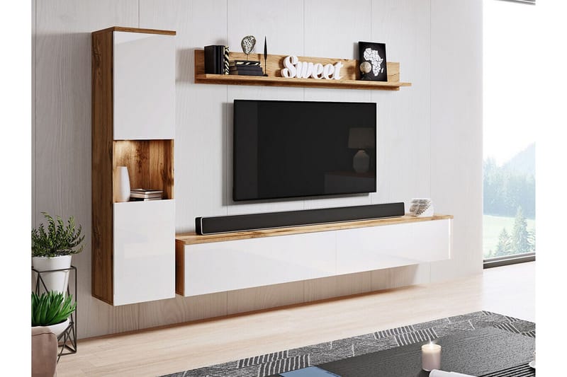 Galbally Möbelset För Vardagsrum Brown - Oppbevaring - Oppbevaringsmøbler - Møbelsett til stue