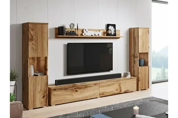 Galbally Möbelset För Vardagsrum Brown - Oppbevaring - Oppbevaringsmøbler - Møbelsett til stue