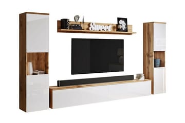 Galbally Möbelset För Vardagsrum Brown - Oppbevaring - Oppbevaringsmøbler - Møbelsett til stue