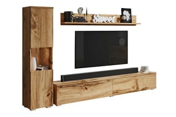 Galbally Möbelset För Vardagsrum Brown - Oppbevaring - Oppbevaringsmøbler - Møbelsett til stue