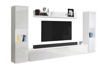 Galbally Möbelset För Vardagsrum White - Oppbevaring - Oppbevaringsmøbler - Møbelsett til stue