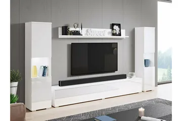 Galbally Möbelset För Vardagsrum White - Oppbevaring - Oppbevaringsmøbler - Møbelsett til stue