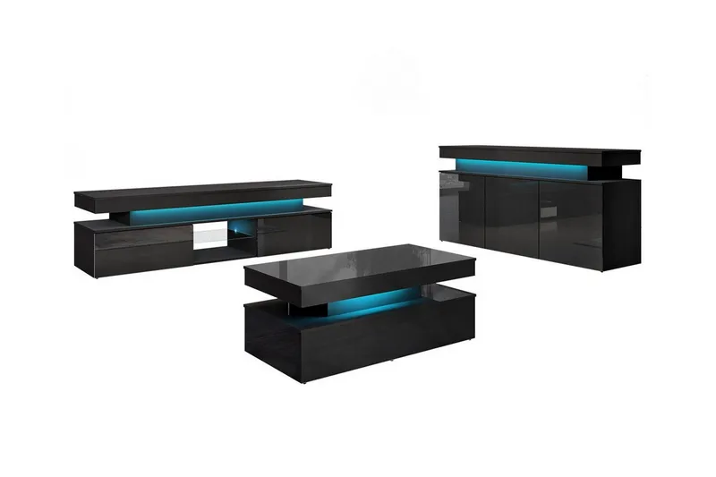 Glenndale Møbelsett For Stue, Svart