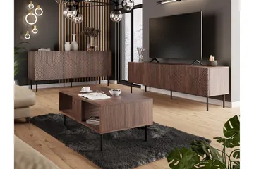 Juniskär Møbelsett Stue med TV-benk - Skjenk & Sofabord - Brun / Tre / Valnøtt - Oppbevaring - Oppbevaringsmøbler - Møbelsett til stue