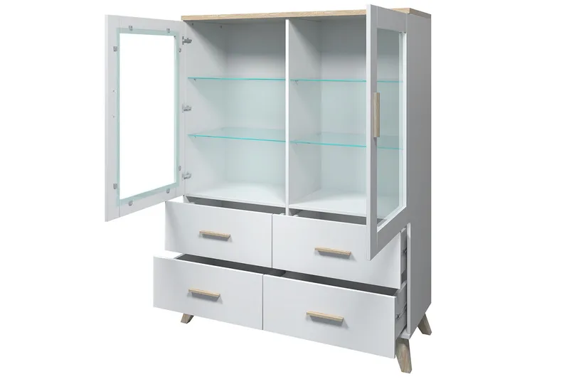 Kardos Stuesett - Natur/Svart - Oppbevaring - Oppbevaringsmøbler - Møbelsett til stue