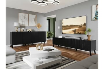 Kintore Möbelset För Vardagsrum Black - Oppbevaring - Oppbevaringsmøbler - Møbelsett til stue