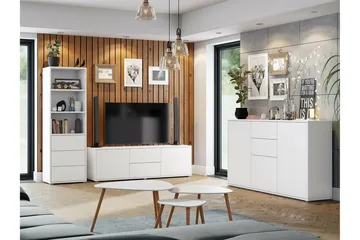 Kintore Möbelset För Vardagsrum White - Oppbevaring - Oppbevaringsmøbler - Møbelsett til stue