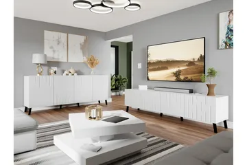 Kintore Möbelset För Vardagsrum White - Oppbevaring - Oppbevaringsmøbler - Møbelsett til stue