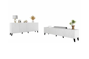 Kintore Möbelset För Vardagsrum White - Oppbevaring - Oppbevaringsmøbler - Møbelsett til stue