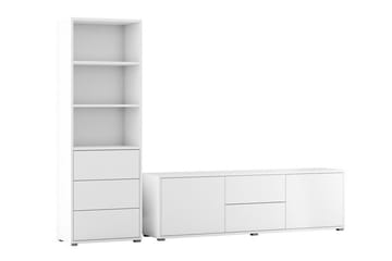 Kintore Möbelset För Vardagsrum White - Oppbevaring - Oppbevaringsmøbler - Møbelsett til stue