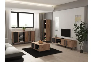 Lacin Møbelsett til stuen - Antrasitt - Oppbevaring - Oppbevaringsmøbler - Møbelsett til stue