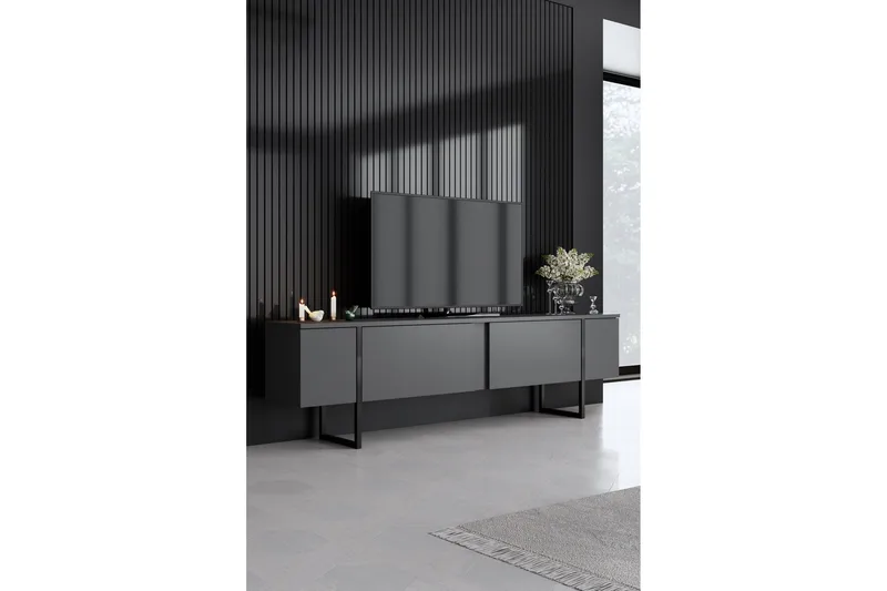 Luxe Møbelsett til stuen - Antrasitt - Oppbevaring - Oppbevaringsmøbler - Møbelsett til stue