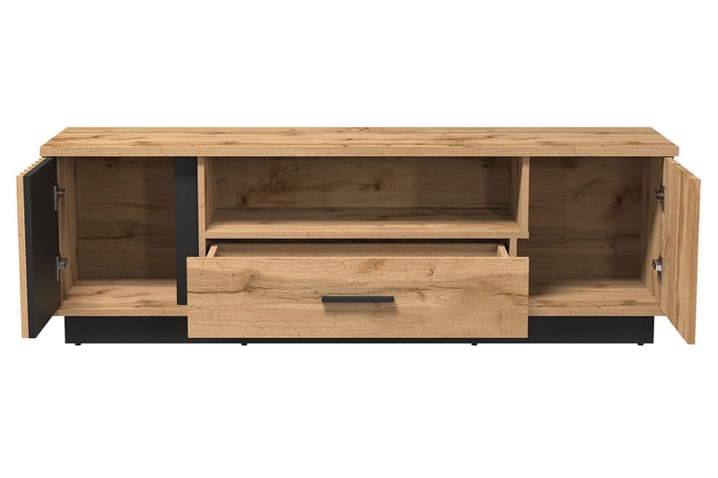 Møbelsett til stuen - Svart|Eik - Oppbevaring - Oppbevaringsmøbler - Møbelsett til stue