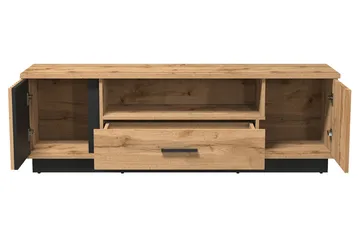 Møbelsett til stuen - Svart|Eik - Oppbevaring - Oppbevaringsmøbler - Møbelsett til stue