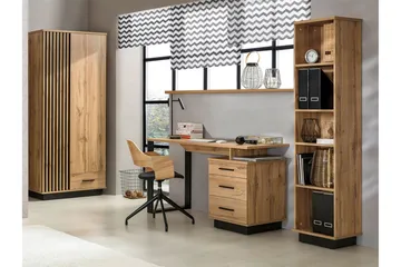 Møbelsett til stuen - Svart|Eik - Oppbevaring - Oppbevaringsmøbler - Møbelsett til stue