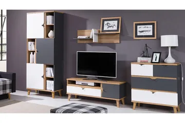 Memone Møbelsett Stue - Beige / Grå /  Hvit - Oppbevaring - Oppbevaringsmøbler - Møbelsett til stue