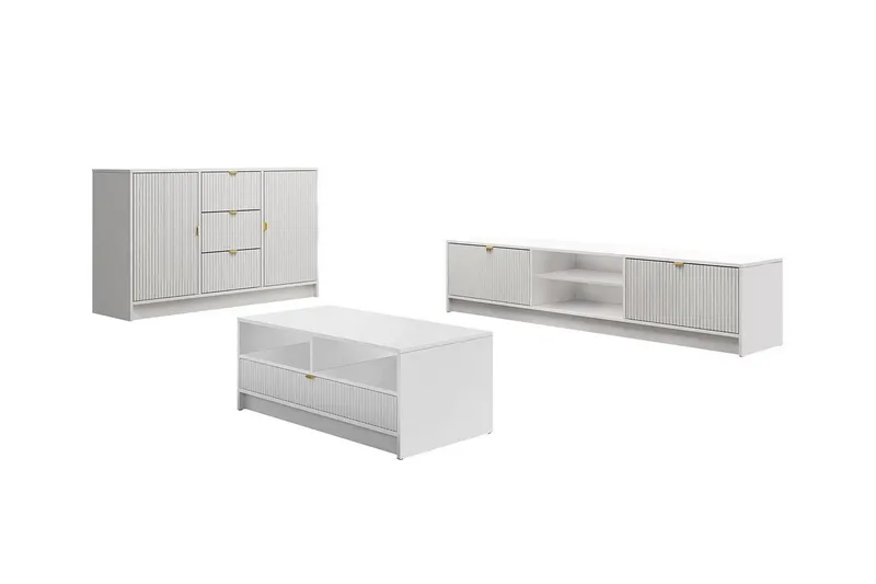 Novaj Møbelsett for stue, Hvid