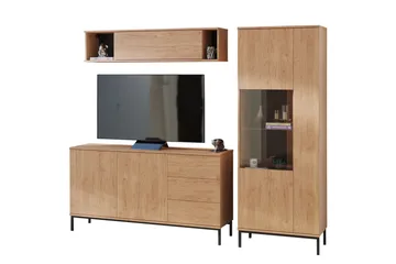 Querty Stuesett 3 Deler - Natur - Oppbevaring - Oppbevaringsmøbler - Møbelsett til stue