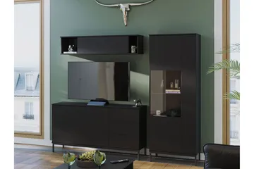 Querty Stuesett 3 Deler - Svart - Oppbevaring - Oppbevaringsmøbler - Møbelsett til stue