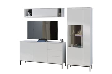 Querty Stuesett LED-belysning 4 Deler Hvit LED - Hvit - Oppbevaring - Oppbevaringsmøbler - Møbelsett til stue