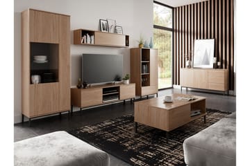 Querty Stuesett LED-belysning 7 Deler Hvit LED - Natur - Oppbevaring - Oppbevaringsmøbler - Møbelsett til stue