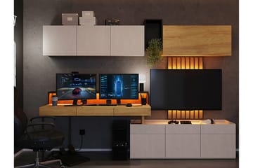 Rathmore Møbelsett For Stuen - Svart - Oppbevaring - Oppbevaringsmøbler - Møbelsett til stue