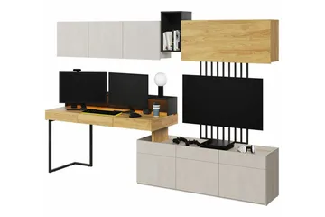 Rathmore Møbelsett For Stuen - Svart - Oppbevaring - Oppbevaringsmøbler - Møbelsett til stue