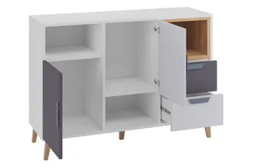 Sayuki Møbelsett Til Stue - Hvit/Grå - Oppbevaring - Oppbevaringsmøbler - Møbelsett til stue